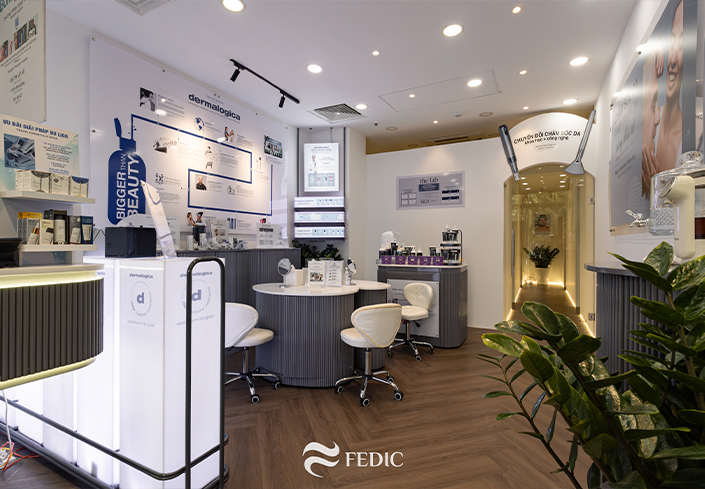Nội thất Spa Dermalogica Lê Lai Q1 | Fedic Decor